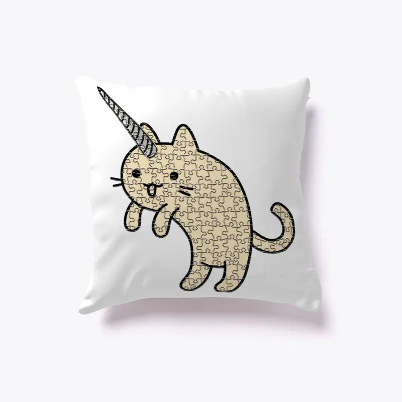 Kitty Cat Unicorn Puzzle Anime PIllow